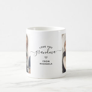 Modern Love You Grandma/Nana/Granny/Other 2-Photo Coffee Mug