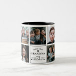 Modern Love You Grandma/Nana/Granny/Other 9-Photo Two-Tone Coffee Mug<br><div class="desc">Modern personalised mug for grandmothers,  featuring 9 photos with "Love you (Grandma/Nana/Granny/Other)" and a personal message and/or the grandchild or grandchildren's name/s. If you need any help customising this,  please contact me using the message button below and I'll be happy to help.</div>