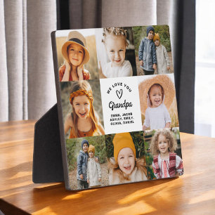 Modern Love You Grandpa Collage Instagram Photo  Plaque