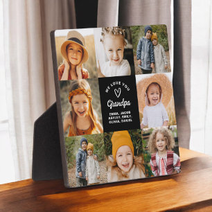 Modern Love You Grandpa Collage Instagram Photo  Plaque