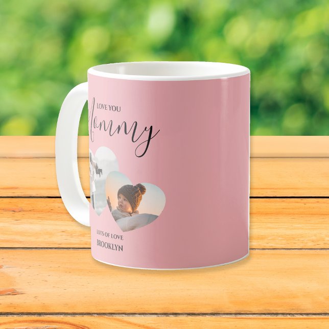 Modern Love You Mummy | 2 Heart Photo Coffee Mug (Creator Uploaded)