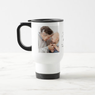 Modern "Love you Nan" 2-Photo Travel Mug
