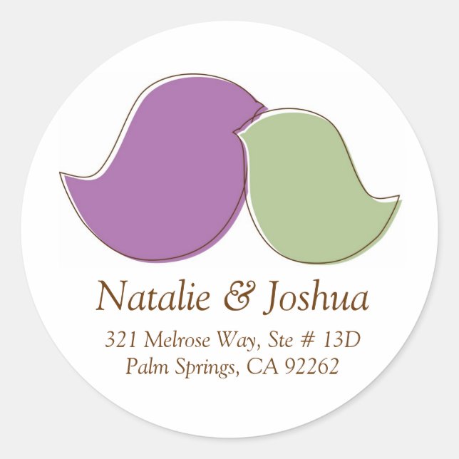 Modern Lovebirds, Address Labels (Front)