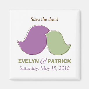 Modern Lovebirds, Save The Dates Magnet