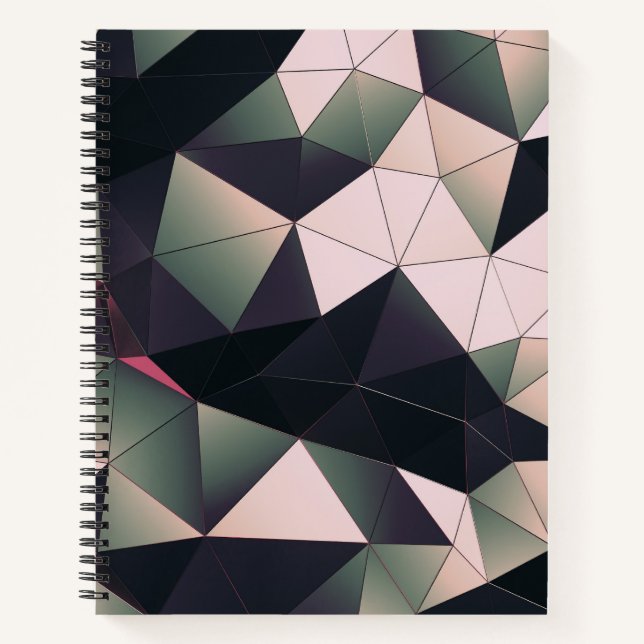 Modern Low-Poly Bullet Journal / Lined Notebook (Front)