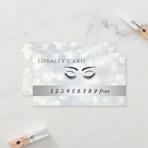 Modern loyalty card bokeh eyelashes & eyebrows