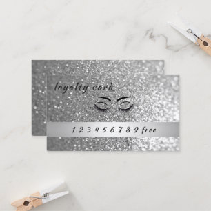 Modern loyalty card glittery eyelashes & eyebrows