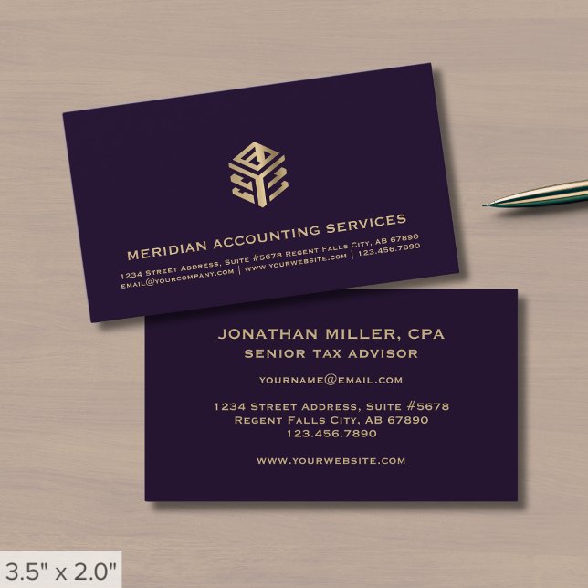 Modern Luxe Business Cards for Accountants (Creator Uploaded)