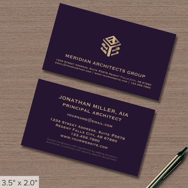 Modern Luxe Business Cards for Architects (Creator Uploaded)