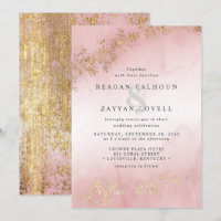 Modern Luxe Gold Flecks Blush Pink Mist Wedding