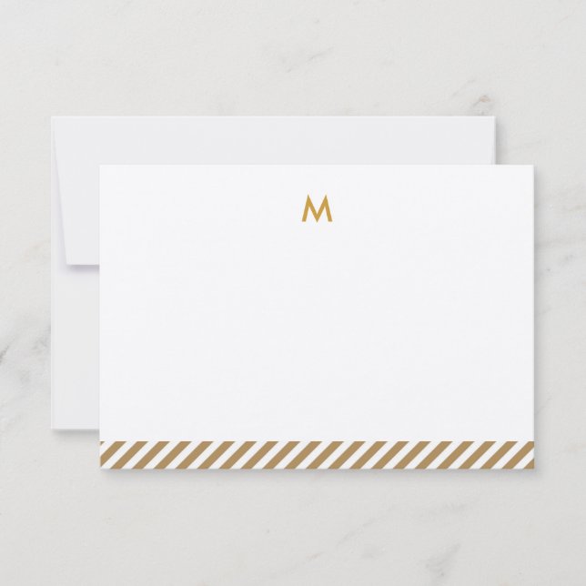 Modern Luxe Personalised Monogram Notecards (Front)
