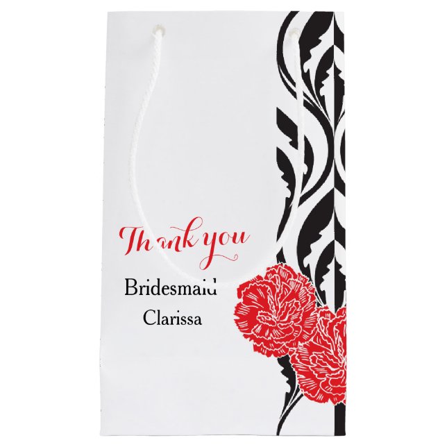 Modern luxe wedding bridesmaids favour gift bag (Front)