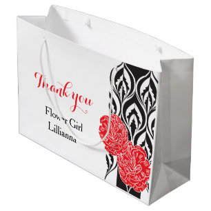 Modern luxe wedding flower girl favour gift bag