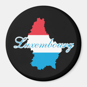 Modern Luxembourg luxembourgish Flag Map Souvenir Magnet