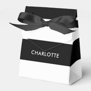 Modern Luxury Black and white stripes pattern Favour Box