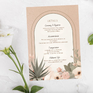 Modern Luxury Botanical Elegant Wedding Enclosure Card