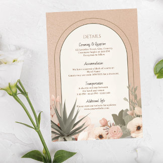 Modern Luxury Botanical Elegant Wedding Enclosure Card