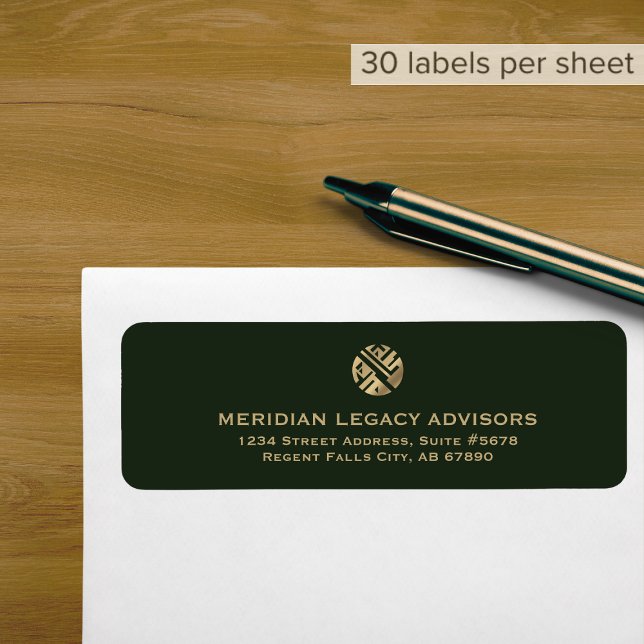 Modern Luxury Business Return Address Labels (Creator Uploaded)
