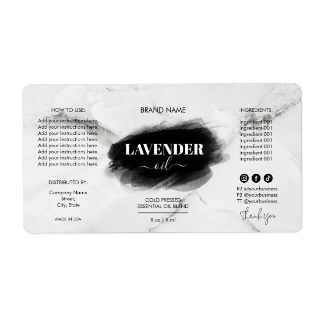 Modern Luxury Dropper Bottle Product Labels (Front)