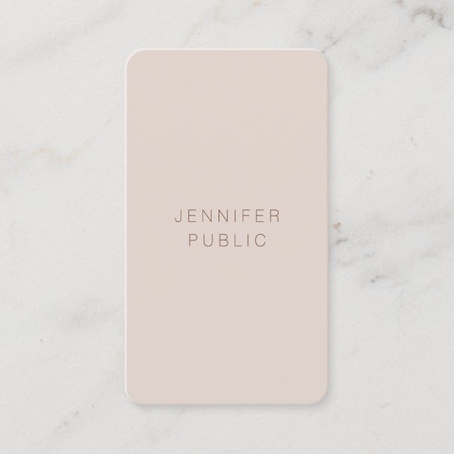 Modern Luxury Elegant Colors Personalized Template Business Card (Front)