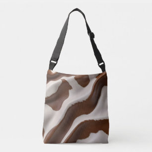 Modern Luxury Elegant Faux Cow Leather Collection Crossbody Bag