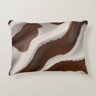Modern Luxury Elegant Faux Cow Leather Collection Decorative Cushion