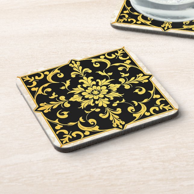 Modern Luxury Elegant Floral Collection Coaster (Left Side)