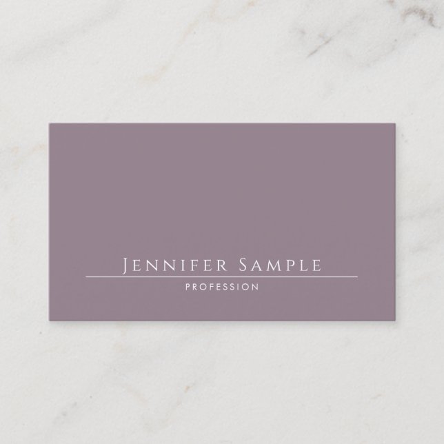 Modern Luxury Elegant Salon Simple Template Chic Business Card (Front)