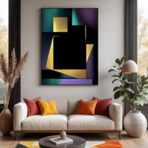 Modern Luxury Geometric Composition Poster