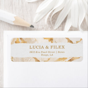 Modern Luxury Gold Abstract Return Address Label