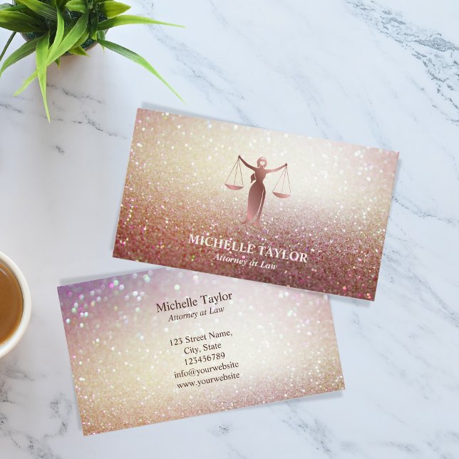 Modern Luxury Gold Attorney Lawyer Office Business Card (Creator Uploaded)