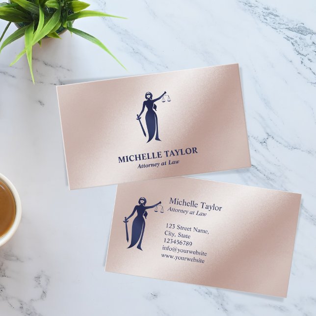 Modern Luxury Gold Attorney Lawyer Office Business Card (Creator Uploaded)