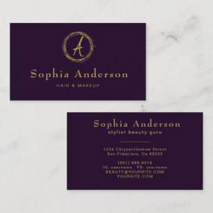 Modern Luxury Golden & Black Business Card