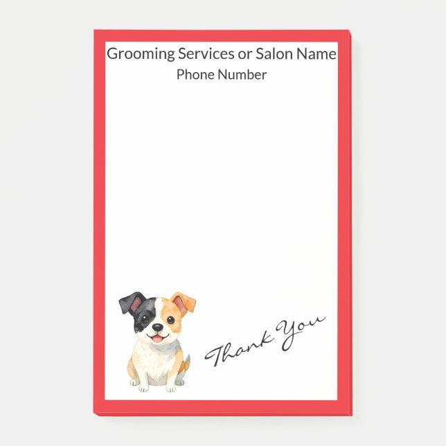 Modern Luxury Grooming Dog Personalised Collection Post-it Notes (Front)