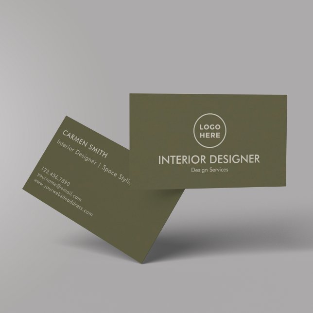 Modern Luxury Interior Designer Custom Business Card (Creator Uploaded)