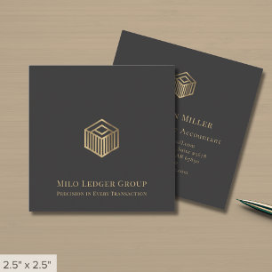 Modern Luxury Logo Square Business Card