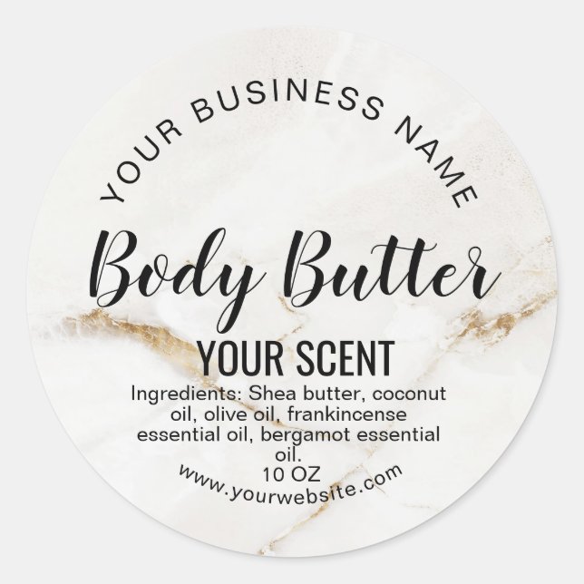 modern luxury product label body butter add logo (Front)