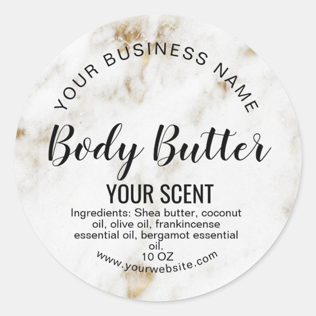 modern luxury product label body butter add logo (Front)