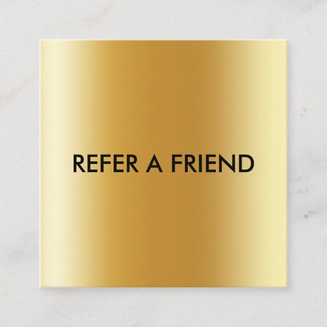 Modern Luxury Refer a Friend Card for Salon & Spa (Front)