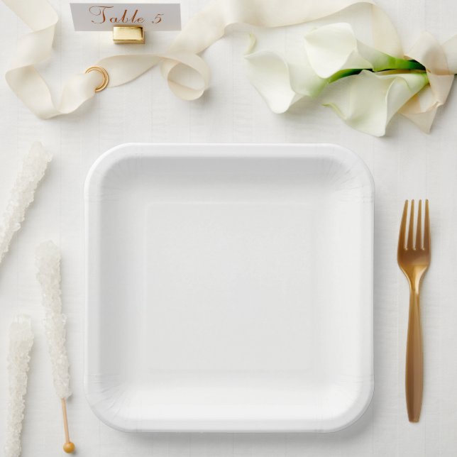 Modern Luxury Wedding Personalisation Paper Plate (Wedding)