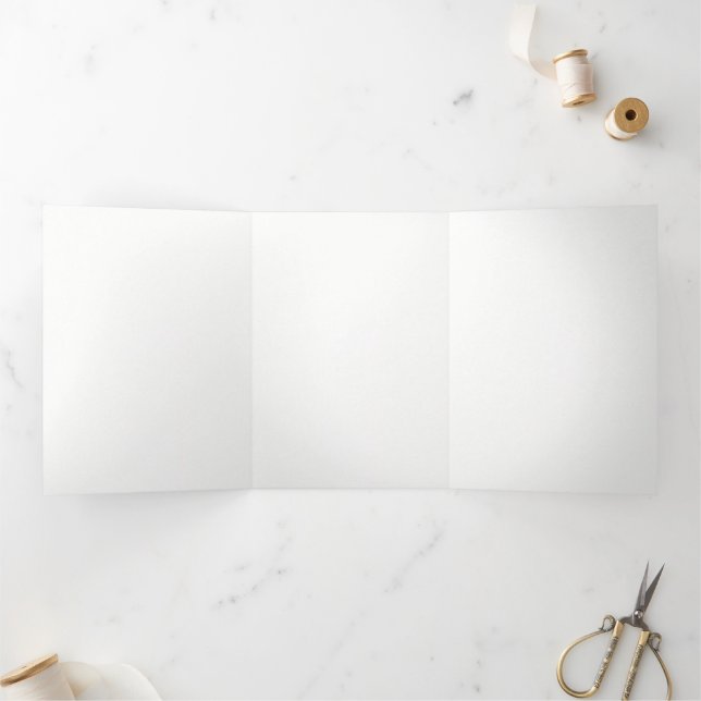 Modern Luxury Wedding Personalisation Tri-Fold Programme (Inside)