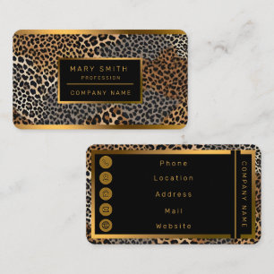 Modern Luxury White Leopard Elegant Collection Business Card