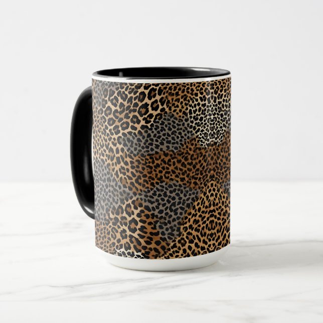 Modern Luxury White Leopard Elegant Collection Mug (Front Left)