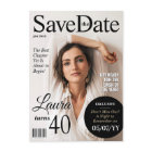 Modern Magazine Birthday Save the Date Invite