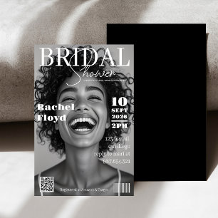 Modern Magazine Cover Bridal Shower Invitation