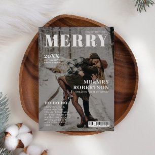 Modern Magazine Cover Christmas Card