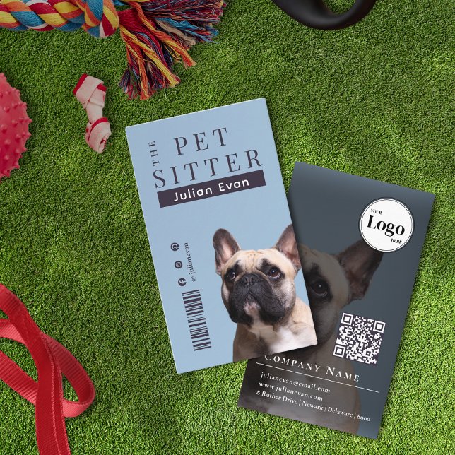 Modern Magazine Cover Dog Trainer Pet Sitter Business Card (Modern Magazine Cover Dog Trainer Pet Sitter Business Card )