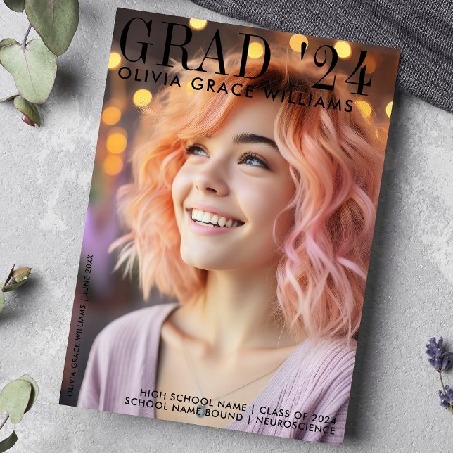 Modern Magazine Overlay Graduation Announcement (Creator Uploaded)