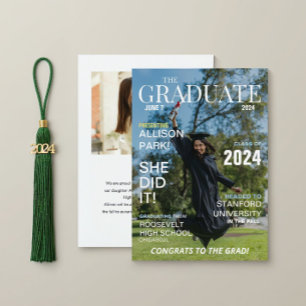 Modern Magazine Photo Graduation Announcement