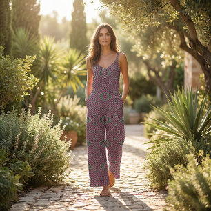 Modern Magenta Grey Black Geometric Tribal Aztec Fabric